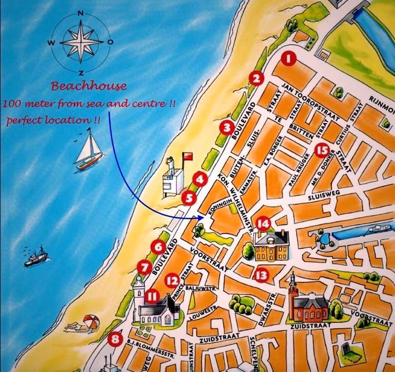 Beachhouse Anna, 1 Minute Walk To The Beach And Centre Of Katwijk, Free Private Parking Next To The House ! カトウェイク・アーン・ゼー エクステリア 写真